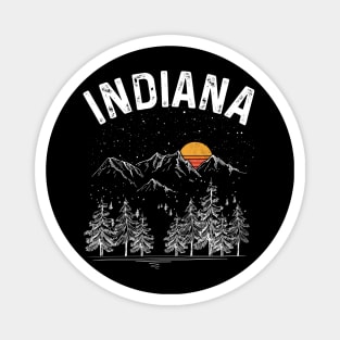 Vintage Retro Indiana State Magnet